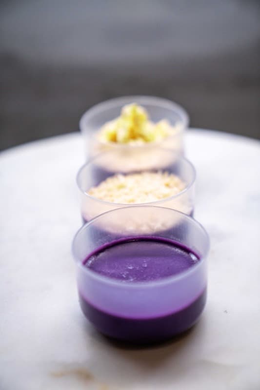 White Chocolate Ube Panna Cotta